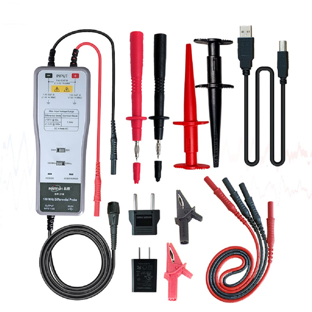 High Voltage Differential Probe 100Mhz 1300V - PINTECH DP-210 Hoogspanningsdifferentieelsonde 1300 V, 100